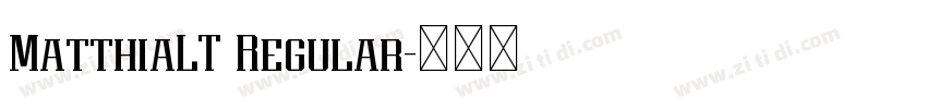 MatthiaLT Regular字体转换 MatthiaLT Regular字体转换